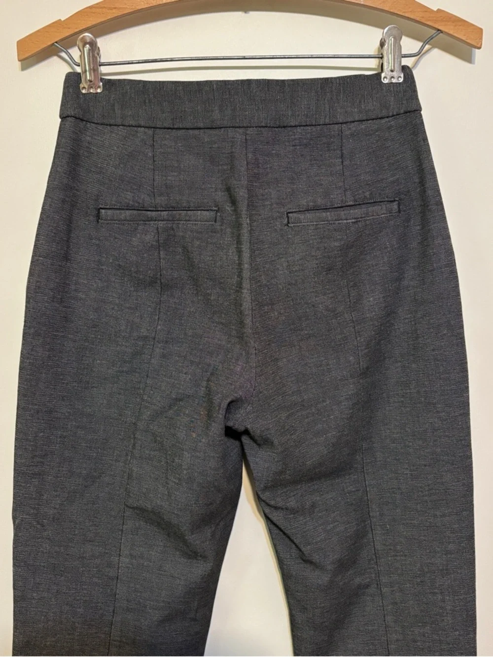 EXPRESS High Waisted Seamed Ankle Pants in Dark Grey | Crop Trouser | Size 00R - Picture 7 of 13